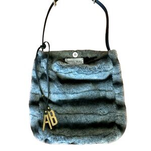 EUC ANNABEL INGALL AUSTRALIA GREY FAUX FUR BAG!